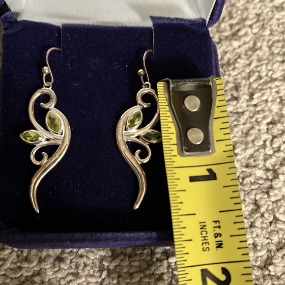 NIB Steeling/gem earrings - Picture 1 of 3